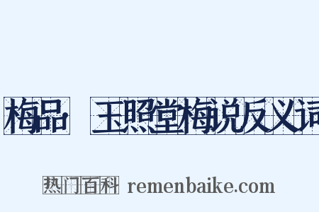 梅品·玉照堂梅说反义词是什么意思的图片